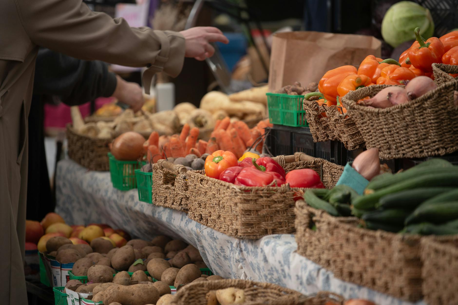 Fresh produce at the farmers market
